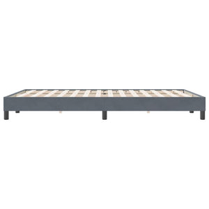 vidaXL Box Spring Bed Frame Without Mattress Dark Grey 140x220 cm Velvet
