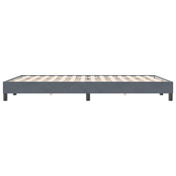 vidaXL Box Spring Bed Frame Without Mattress Dark Grey 140x220 cm Velvet