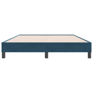 vidaXL Box Spring Bed without Mattress Dark Blue 140x220 cm Velvet
