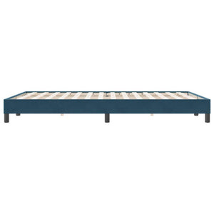 vidaXL Box Spring Bed without Mattress Dark Blue 140x220 cm Velvet