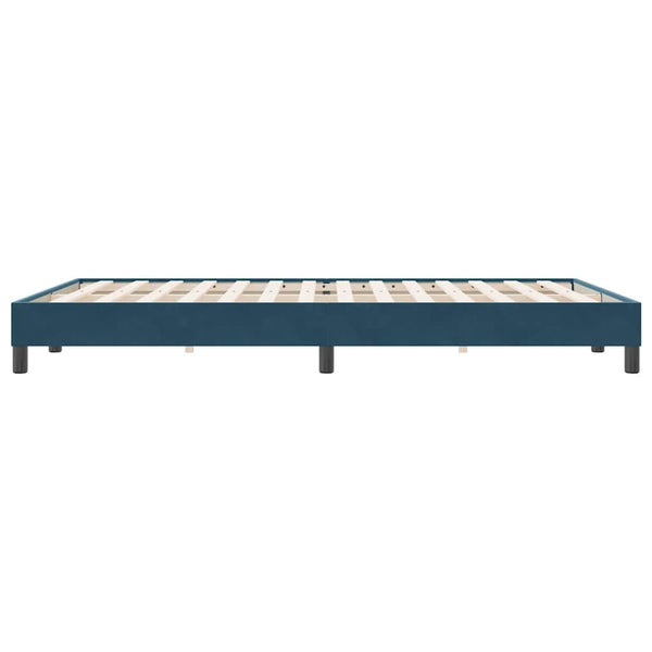vidaXL Box Spring Bed without Mattress Dark Blue 140x220 cm Velvet