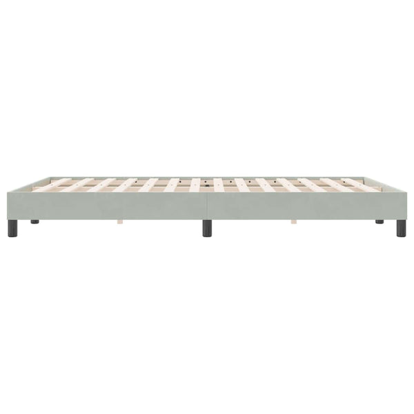 vidaXL Box Spring Bed Frame without Mattress Light Grey 160x220 cm Velvet