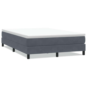 vidaXL Box Spring Bed Frame without Mattress Dark Grey 160x220 cm Velvet