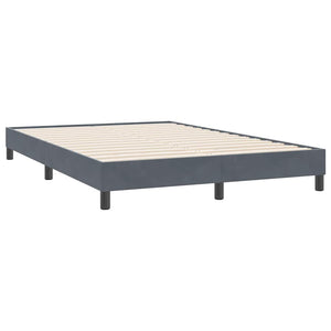 vidaXL Box Spring Bed Frame without Mattress Dark Grey 160x220 cm Velvet