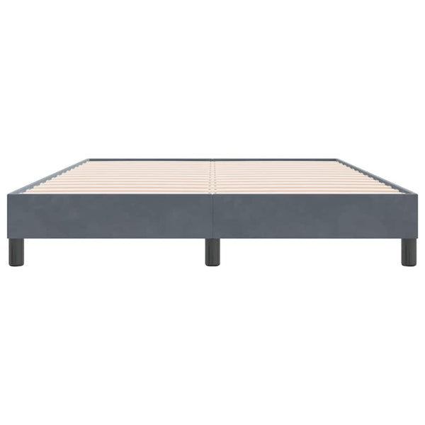 vidaXL Box Spring Bed Frame without Mattress Dark Grey 160x220 cm Velvet