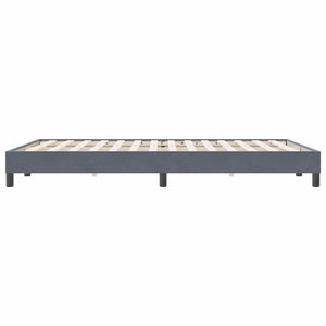 vidaXL Box Spring Bed Frame without Mattress Dark Grey 160x220 cm Velvet