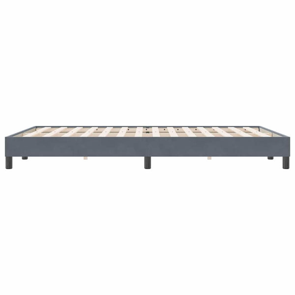 vidaXL Box Spring Bed Frame without Mattress Dark Grey 160x220 cm Velvet