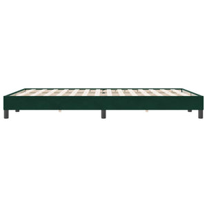 vidaXL Box Spring Bed Frame without Mattress Dark Green 160x220 cm Velvet