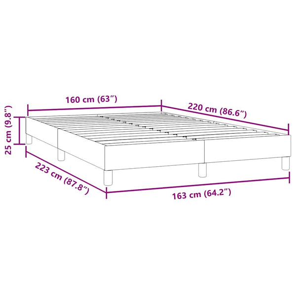 vidaXL Box Spring Bed Frame without Mattress Dark Green 160x220 cm Velvet