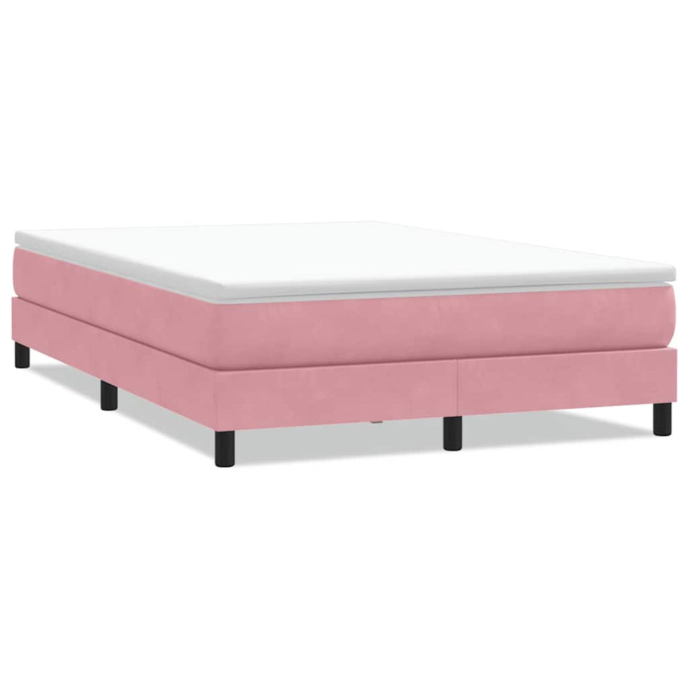 vidaXL Divan Bed Frame without Mattress Pink 160x220 cm Velvet