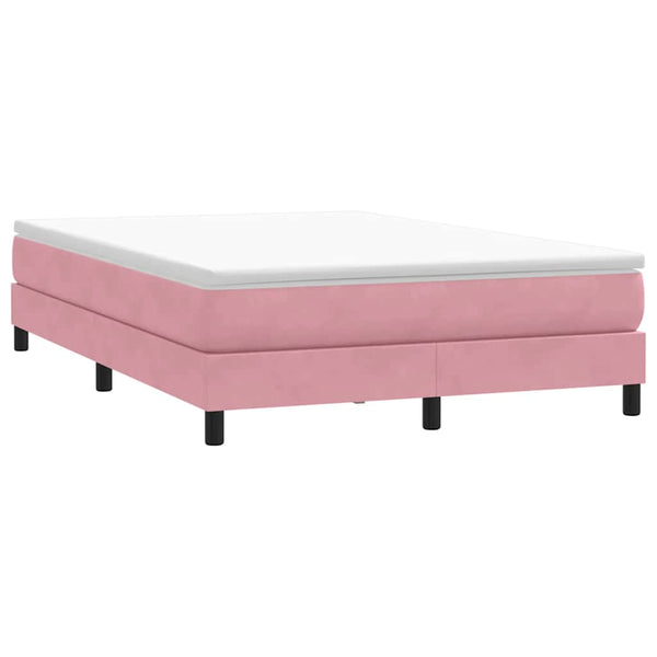 vidaXL Divan Bed Frame without Mattress Pink 160x220 cm Velvet