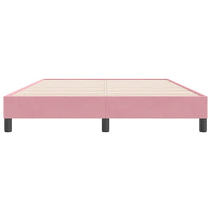 vidaXL Divan Bed Frame without Mattress Pink 160x220 cm Velvet