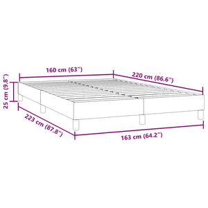 vidaXL Divan Bed Frame without Mattress Pink 160x220 cm Velvet