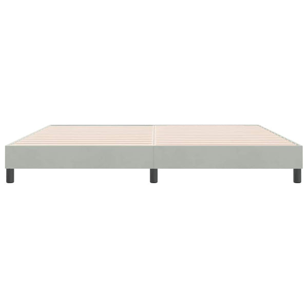 vidaXL Box Spring Bed Frame without Mattress Light Gray 180x220 cm Velvet