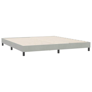 vidaXL Box Spring Bed Frame without Mattress Light Gray 180x220 cm Velvet