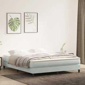 vidaXL Box Spring Bed Frame without Mattress Light Gray 180x220 cm Velvet