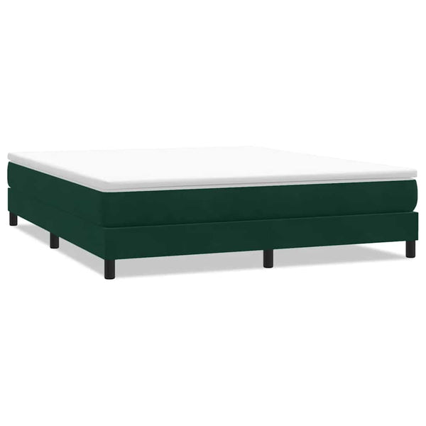 vidaXL Box Spring Bed Frame without Mattress Dark Green 180x220 cm Velvet