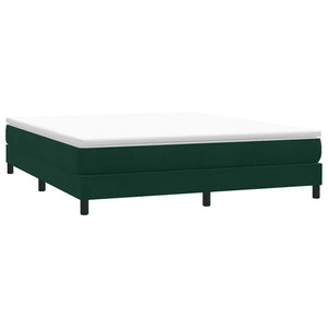 vidaXL Box Spring Bed Frame without Mattress Dark Green 180x220 cm Velvet