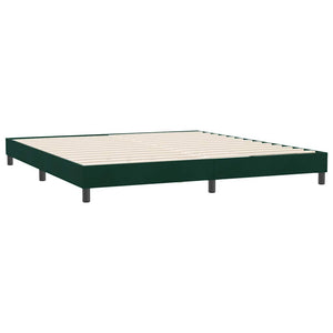 vidaXL Box Spring Bed Frame without Mattress Dark Green 180x220 cm Velvet