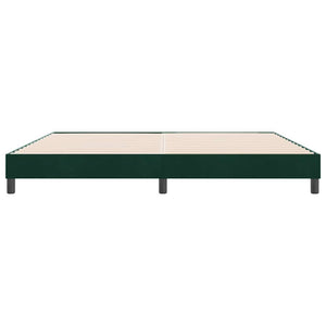 vidaXL Box Spring Bed Frame without Mattress Dark Green 180x220 cm Velvet
