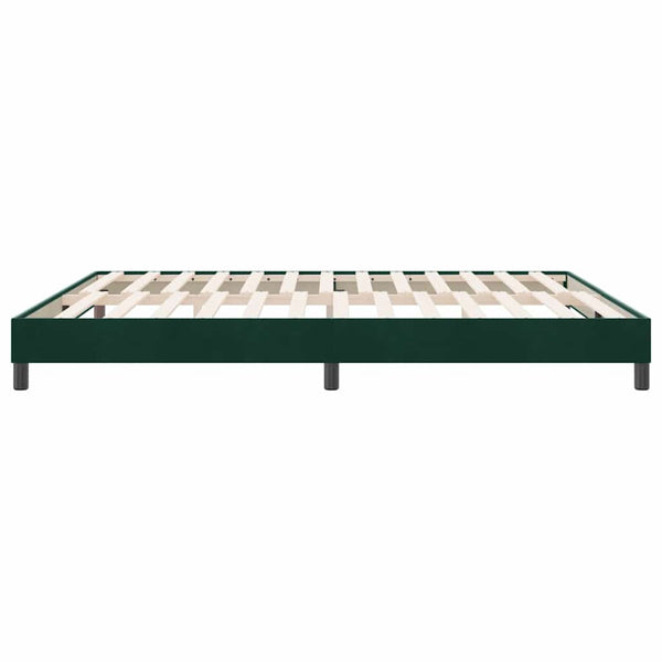 vidaXL Box Spring Bed Frame without Mattress Dark Green 180x220 cm Velvet