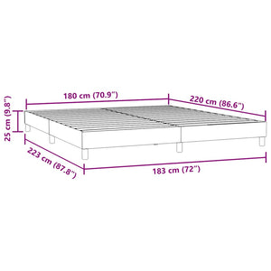 vidaXL Box Spring Bed Frame without Mattress Dark Green 180x220 cm Velvet