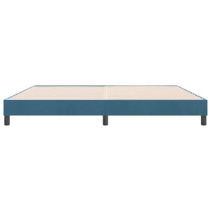 vidaXL Box Spring Bed Frame without Mattress Dark Blue 180x220 cm Velvet