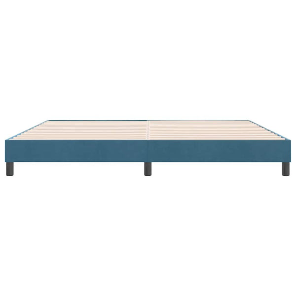 vidaXL Box Spring Bed Frame without Mattress Dark Blue 180x220 cm Velvet
