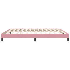 vidaXL Box Spring Bed Frame without Mattress Pink 180x220 cm Velvet