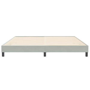 vidaXL Box Spring Bed Frame Without Mattress Light Gray 200x220 cm Velvet