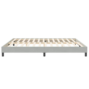 vidaXL Box Spring Bed Frame Without Mattress Light Gray 200x220 cm Velvet
