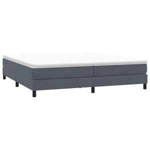 vidaXL Box Spring Bed Frame without Mattress Dark Grey 200x220 cm Velvet