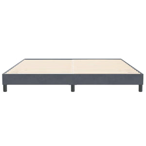 vidaXL Box Spring Bed Frame without Mattress Dark Grey 200x220 cm Velvet