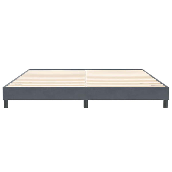 vidaXL Box Spring Bed Frame without Mattress Dark Grey 200x220 cm Velvet