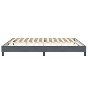 vidaXL Box Spring Bed Frame without Mattress Dark Grey 200x220 cm Velvet