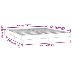vidaXL Box Spring Bed Frame without Mattress Dark Grey 200x220 cm Velvet