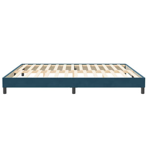 vidaXL Box Spring Bed Frame without Mattress Dark Blue 200x220 cm Velvet