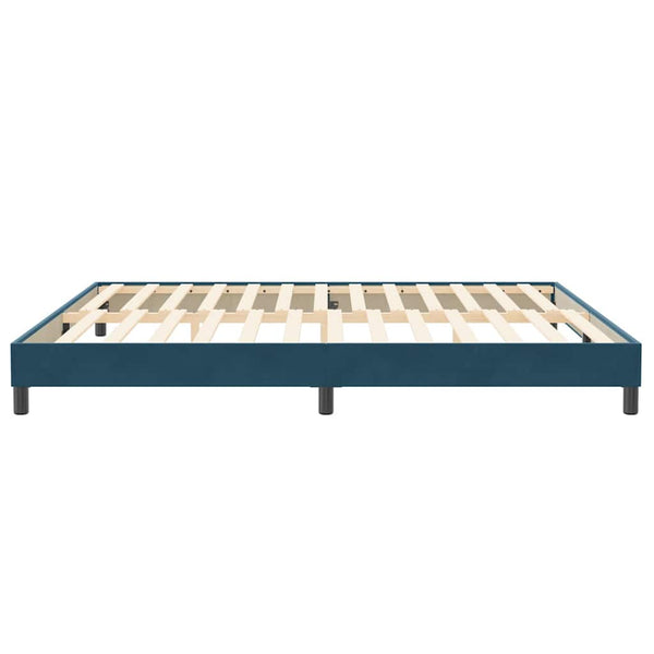 vidaXL Box Spring Bed Frame without Mattress Dark Blue 200x220 cm Velvet