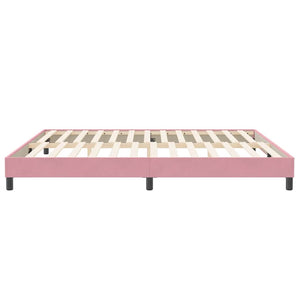vidaXL Box Spring Bed Frame without Mattress Pink 200x220 cm Velvet