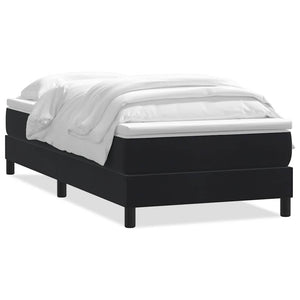 vidaXL Box Spring Bed with Mattress Black 90x210 cm Velvet