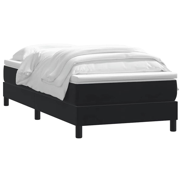 vidaXL Box Spring Bed with Mattress Black 90x210 cm Velvet