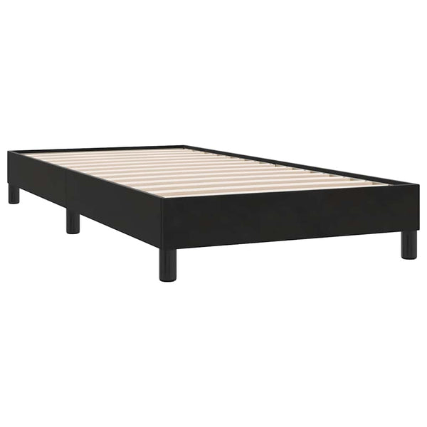 vidaXL Box Spring Bed with Mattress Black 90x210 cm Velvet