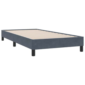 vidaXL Box Spring Bed with Mattress Dark Gray 100x210 cm Velvet