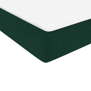 vidaXL Box Spring Bed with Mattress Dark Green 140x210 cm Velvet