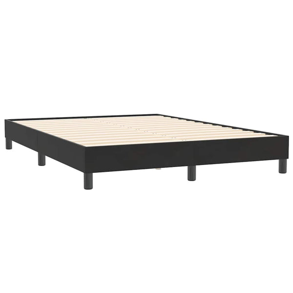 vidaXL Box Spring Bed with Mattress Black 160x210 cm Velvet
