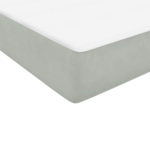 vidaXL Box Spring Bed with Mattress Light Grey 180x210 cm Velvet
