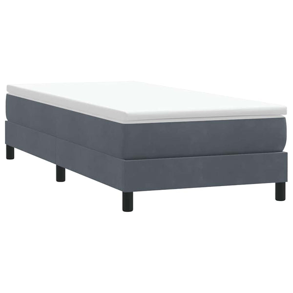 Boxspringbett Dunkelgrau 80x220 cm Samt