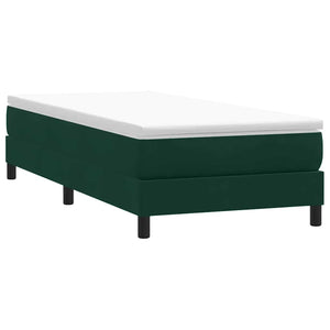 Boxspringbett Dunkelgrün 80x220 cm Samt
