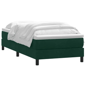 Boxspringbett Dunkelgrün 90x220 cm Samt
