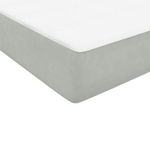 vidaXL Box Spring Bed with Mattress Light Grey 120x220 cm Velvet
